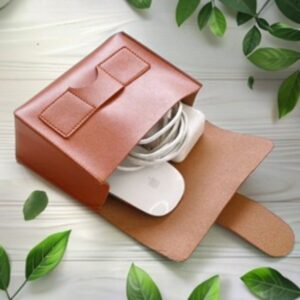 Mouse & Charger Pouch - Vegan Leather