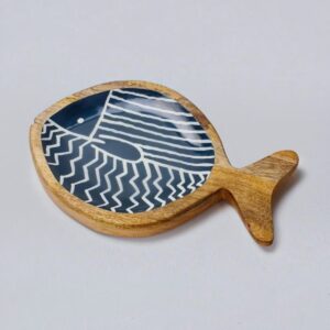 Mango Wood Fish Platter Enamel 1
