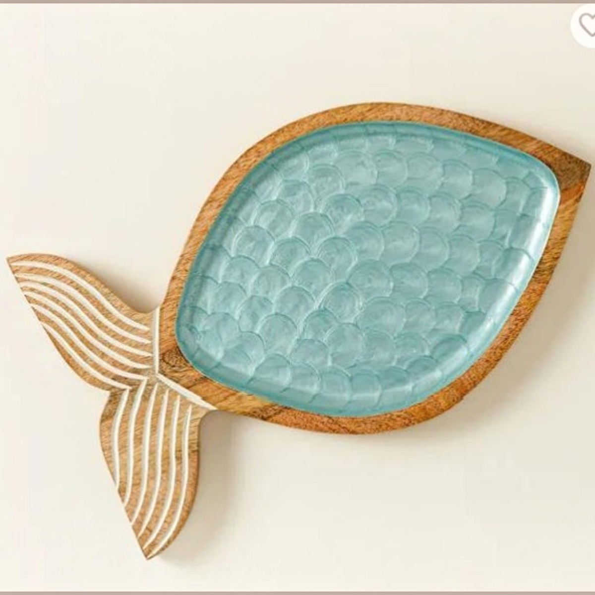 Mango Wood Fish Platter Enamel 2