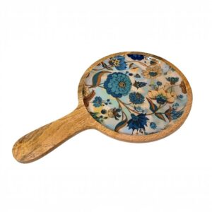 Round-Wooden Pizza Enamel Tray